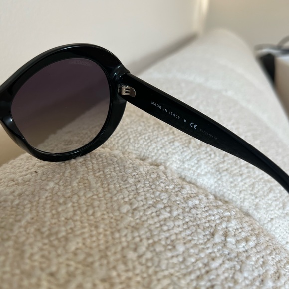 Chanel Oval Black Acetate Sunglasses - Picture 3 of 8